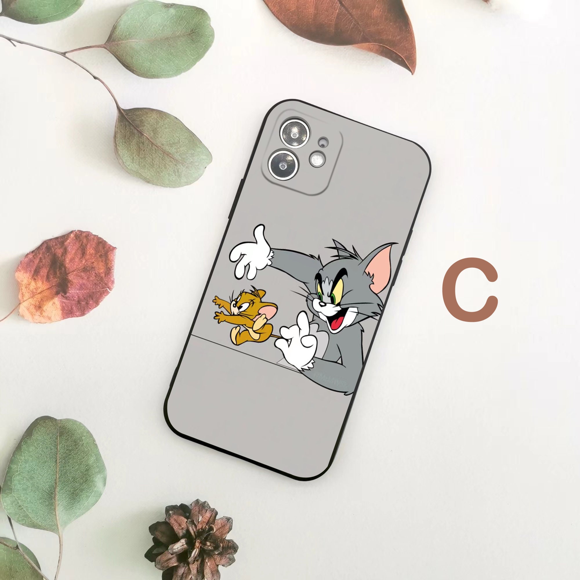 Cute cartoon Tom and Jerry couple Phone Case Cover For iPhone 13/12/11 Pro Max, Xs, 7, 8