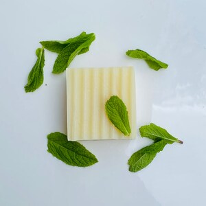 Sapone vegano fatto a mano alla menta piperita pressato a freddo