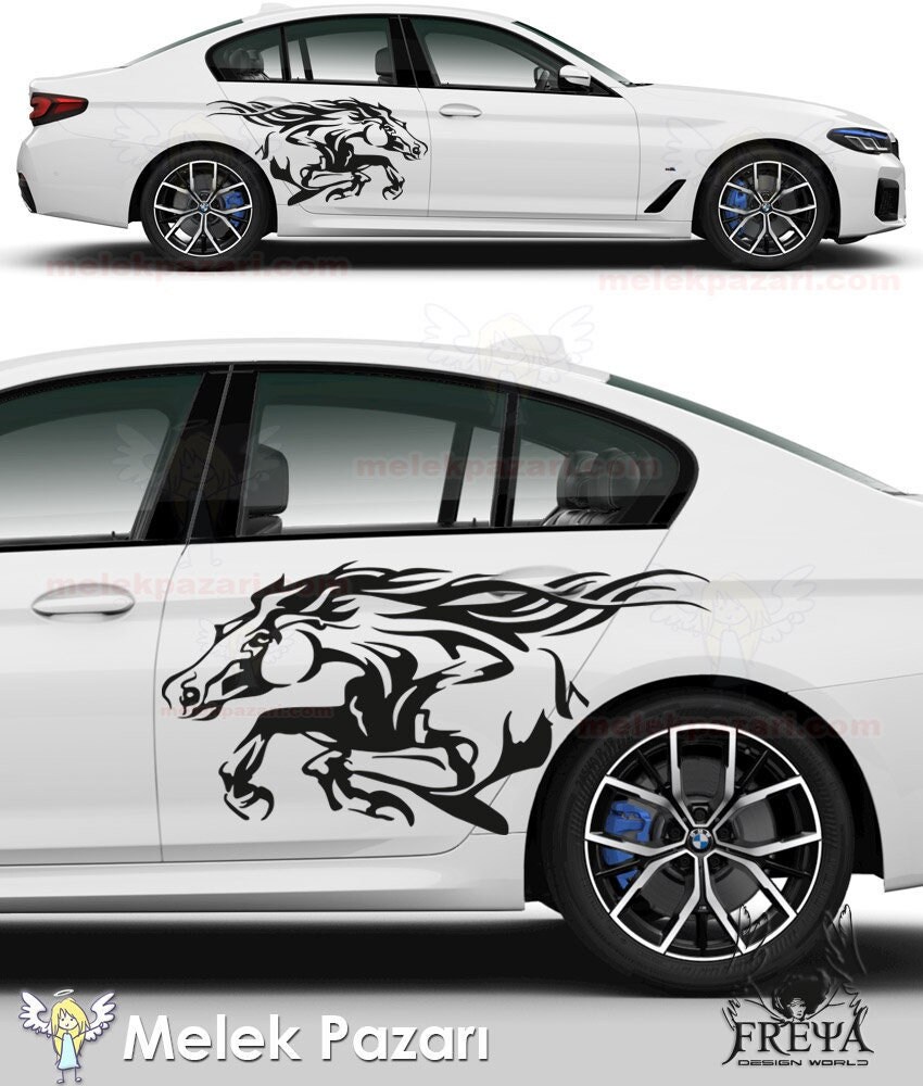 Running Horse Car Side Body Decal. Horse Car Side Decal. Dodge Etsy