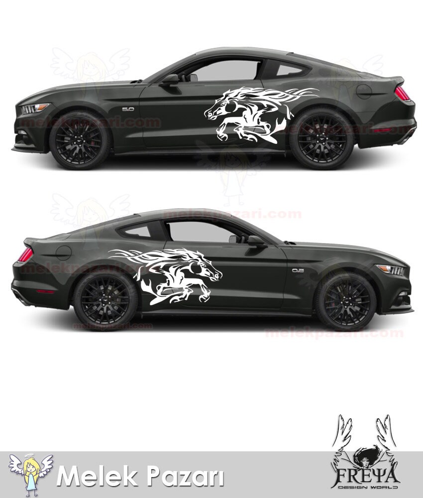 Running Horse Car Side Body Decal. Horse Car Side Decal. Dodge - Etsy