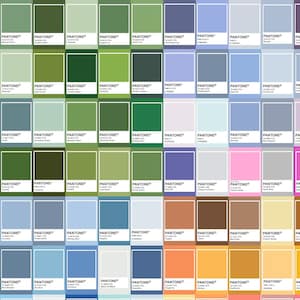 90 teilig - Pantone Pastellfarbe ästhetische Wand-Collage-Kit - Pastell-Wand-Collage-Kit -- Minimalistische Farbwand-Kunst- Minimalistische Pastell-Wand-Dekor