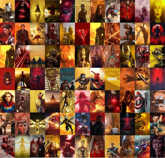 75 Pcs Marvel Aesthetic Wall Collage Marvel Collage Kit Etsy