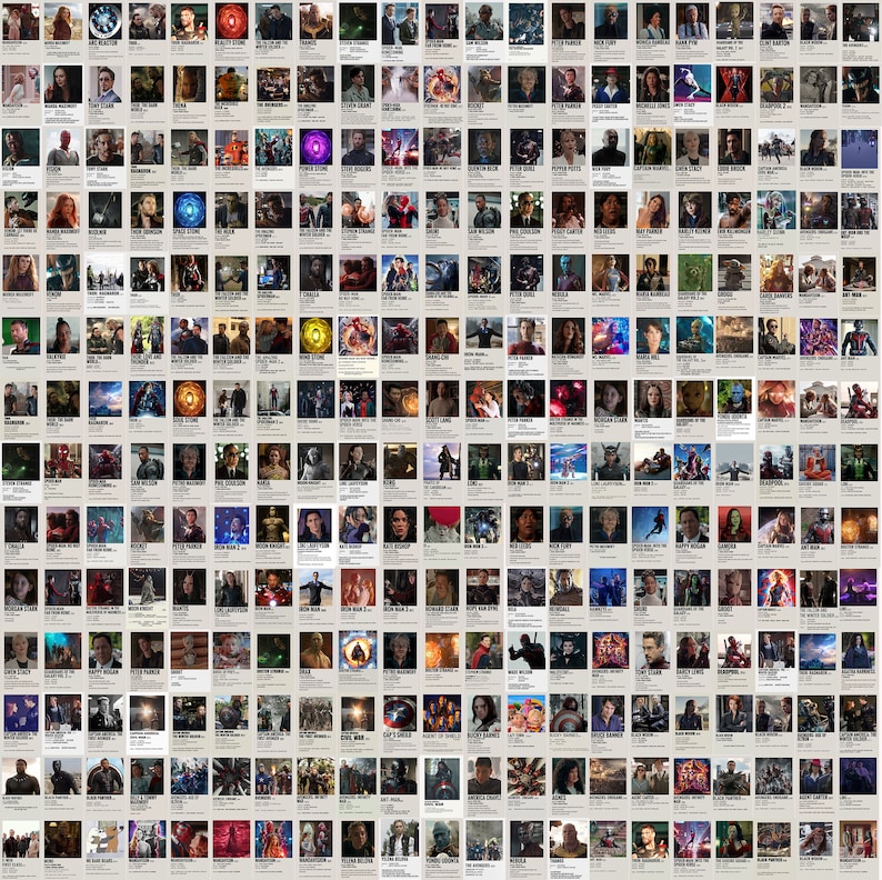 300PCS Minimalist Marvel Wall Collage Kit Marvel Aesthetic Photo