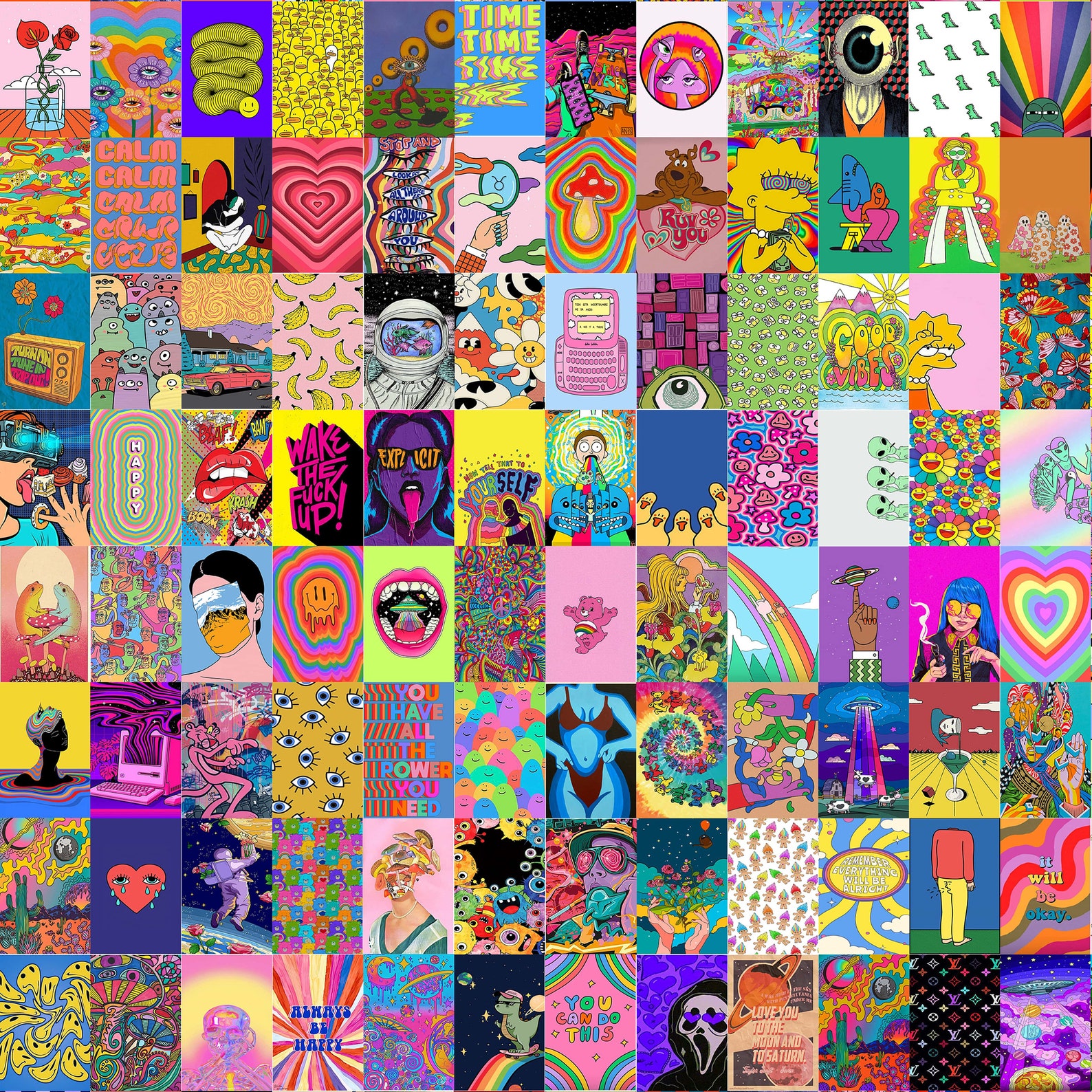 150 Indie Kid Digital Collage Kit Indie Wall Collage - Etsy