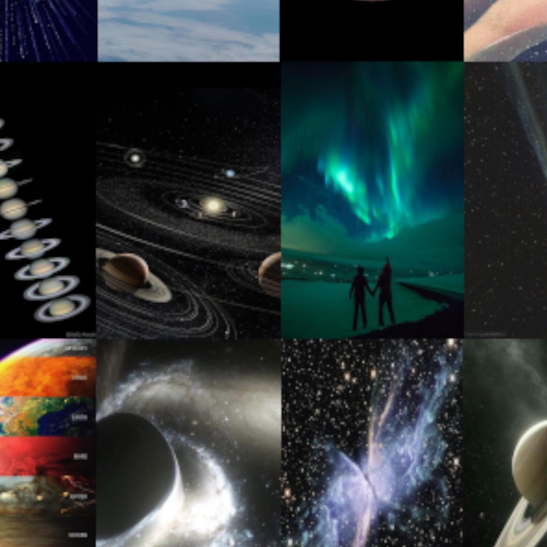 100 Astronomy Wall Collage Kit - Dark Space Wall Art- Cosmos Aesthetic ...