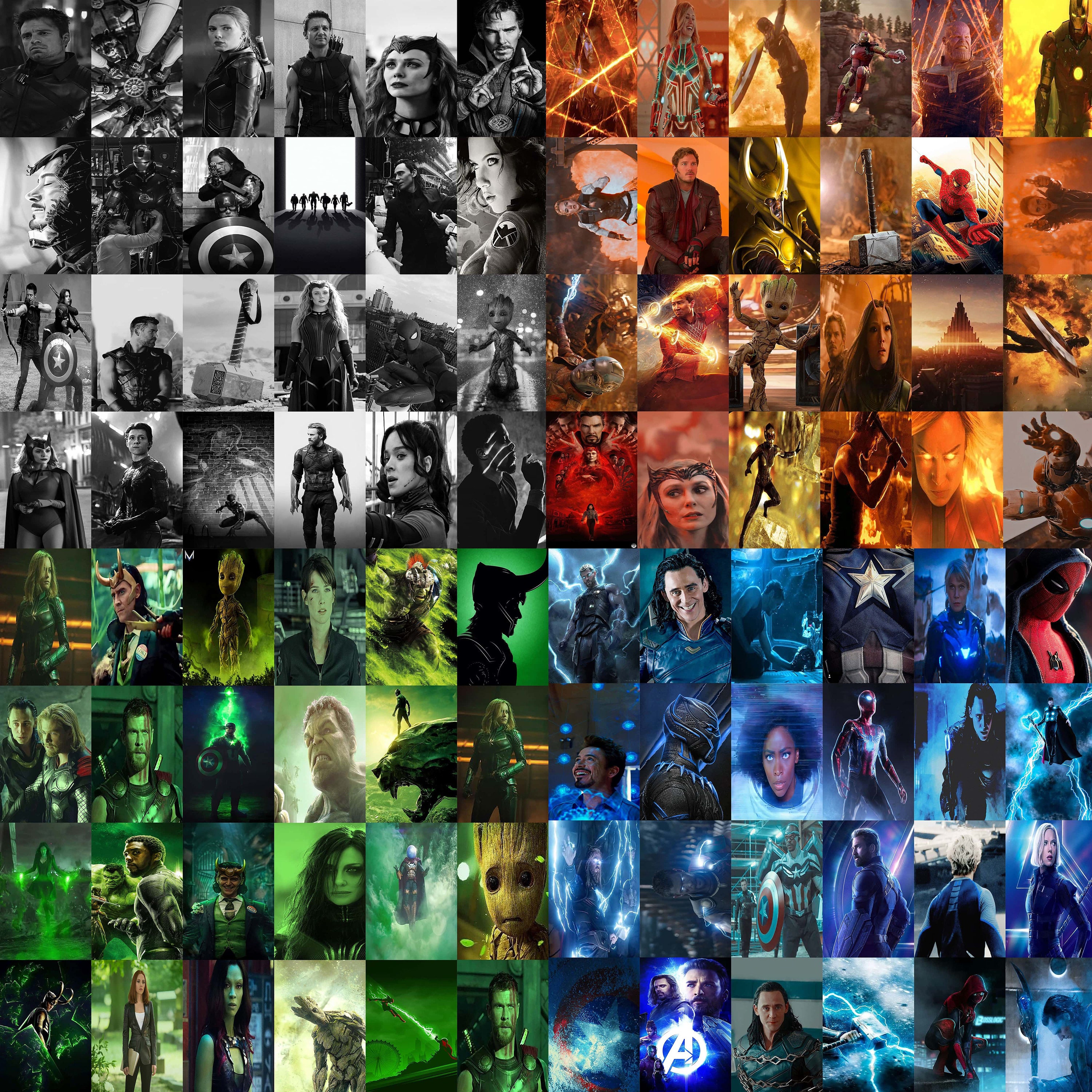 Marvel Aesthetic Photo Collage Avengers Wall Collage Kit Avengers Super  Hero Room Decor DIGITAL DOWNLOAD 135 PCS 