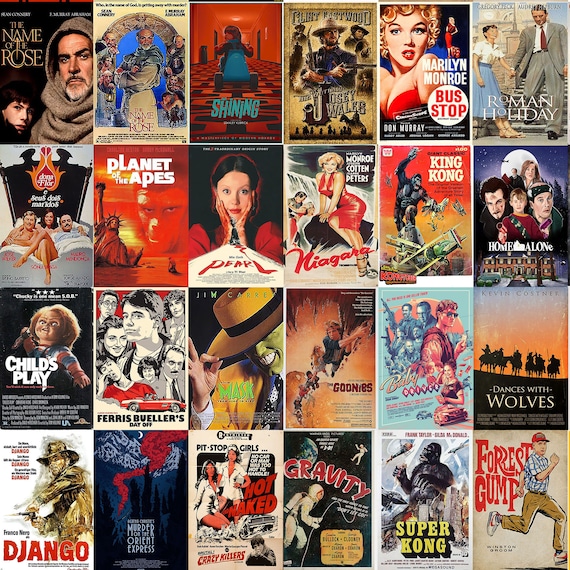 105PCS Vintage Posters-retro Movie Poster-vintage Wall Collage Kit