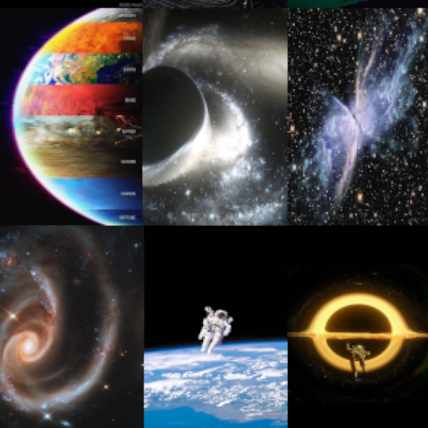 100 Astronomy Wall Collage Kit - Dark Space Wall Art- Cosmos Aesthetic ...