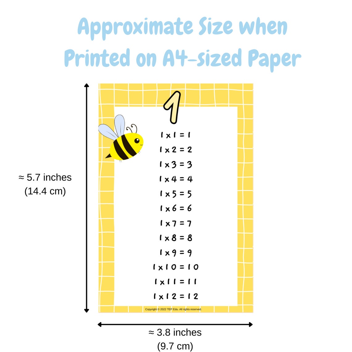 Multiplication Chart, Multiplication Pocket Chart, Multiplication