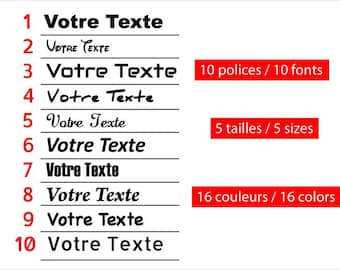 Lettres adhésives personnalisées Autocollant Stickers porte voiture moto artisans Prénom