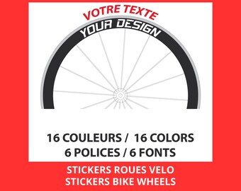 Custom Road Bike Wheel Rim Sticker Unique Adhesive for Cyclist, Fixie  Cycle Decals, Bicycle Decorations