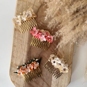 Boho wedding hair comb – preserved flowers – handmade bridal hair ornament – boho barrette – bridesmaid gift