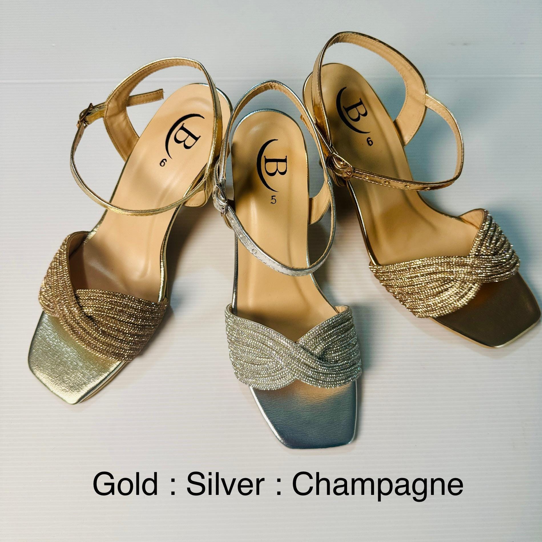 Sandales à Paillettes Femme Taille UK 4,5 – Magnifiques, Neuves Sans Boîte, Idéales Soirée