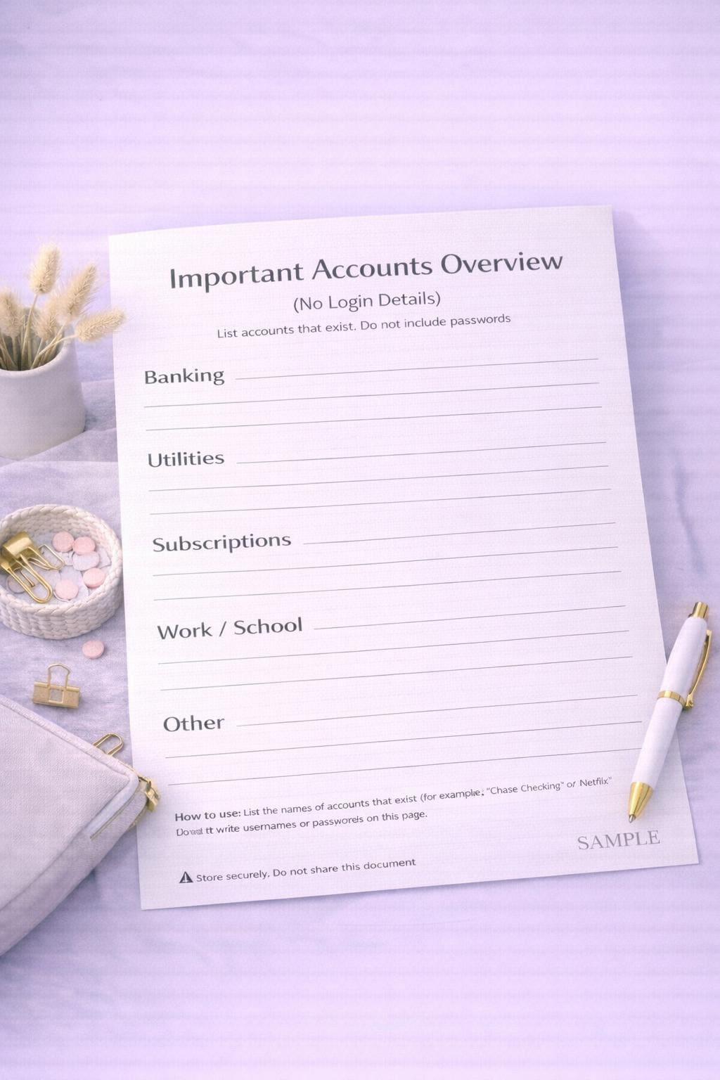 Password & Account Tracker Printable | Secure Login Organizer - Etsy