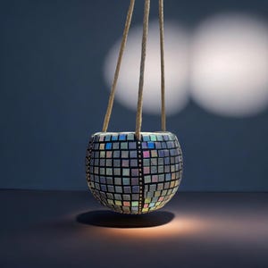 Mosaic Hanging Planter.