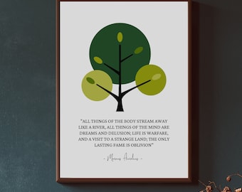 Marcus Aurelius Quote Print, Stoic Philosophy Art (Digital Download)