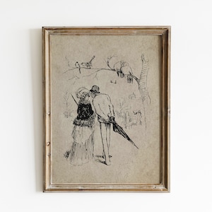 Paar Wandkunst, Liebe Wandkunst, Paar Porträt Illustrationen, Liebe druckbare Wandkunst, Romantische Wandkunst, Paar Malerei, Liebe Kunstdruck