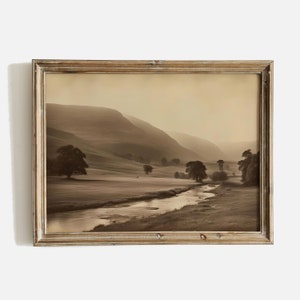 Vintage Landscape Print Download, Vintage Wall Art, Landscape Art Printable, Landscape Digital Download, Vintage Painting Landscape