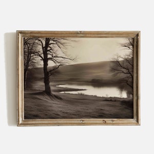 Moody Landscape Wall Art Prints, Vintage Countryside Wall Art, Moody Art Print Download, Vintage Landscape Digital Print, Countryside Print
