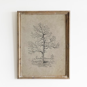 Tree Wall Art Printable, Tree Painting Print, Vintage Wall Art, Tree Art Print, Vintage Tree Print, Plants Wall Art Prints, Tree Artwork