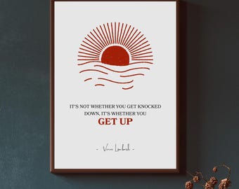 Vince Lombardi Quote Print – Inspirational Boho Wall Art (Digital Download)