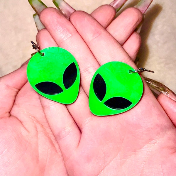 Alien Earrings & UFO Jewelry: Area 51, Aliens, Extraterrestrial, Space, Astronomy, Gifts for Her/Him/Them (High Quality)