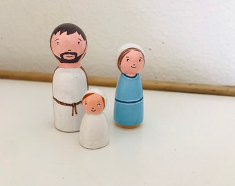 Nativity peg dolls