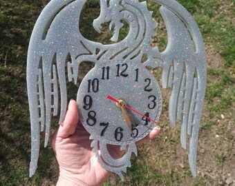 Dragon Resin clock, New handmade