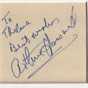 Arthur Howard james bond signed genuine authentic autograph signature UACC RD COA