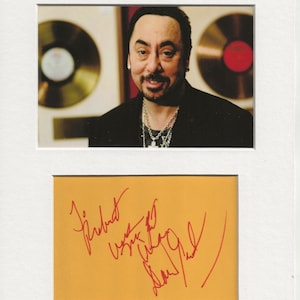 David Gest ha firmato la musica, autografo autentico, firma UACC RD COA