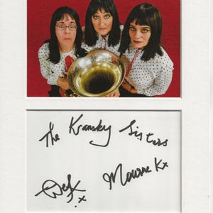 Annie Lee Christine Johnston kransky sisters signed autograph UACC RD COA