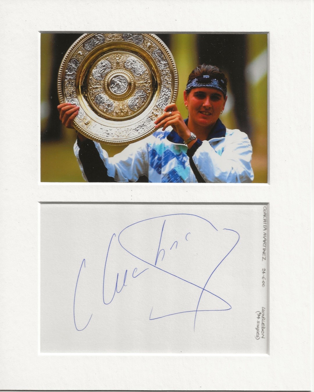 コンチータ・マルティネス テニス サイン入り 本物 サイン UACC RD COA