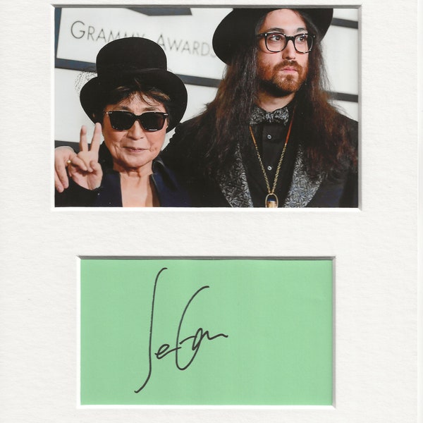 Sean Lennon signed genuine authentic autograph signature and photo display AFTAL