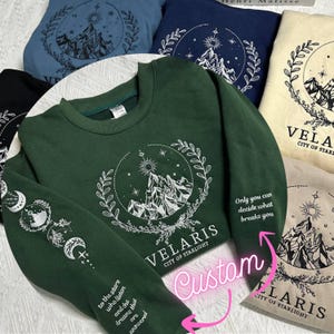 Velaris Embroidered Sweatshirt,Velaris City Of Starlight Embroidered Hoodie,City of Starlight sweater,The Night Court Shirt,ACOTAR Shirt