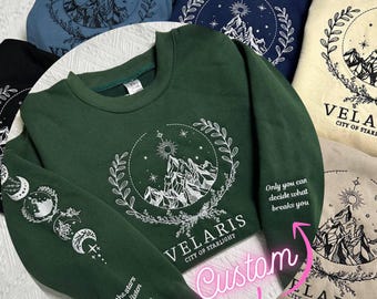 Velaris Embroidered Sweatshirt,Velaris City Of Starlight Embroidered Hoodie,City of Starlight sweater,The Night Court Shirt,ACOTAR Shirt