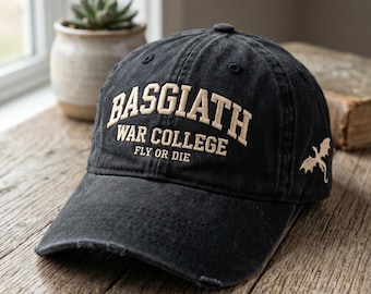 Bonnet brodé Basgiath War College Fly or Die, casquette de cavalier dragon quatrième aile, cadeau livresque pour homme et femme, vêtements de livre fantastique