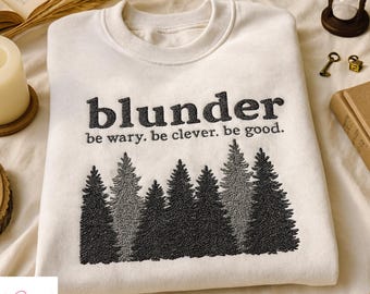 Blunder One - Sweat-shirt brodé sombre à fenêtre, Sweat à capuche Be Ware Be Clever Be Good, La fille, le roi et le monstre, Rachel Gillig, Livres