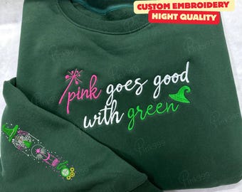 Wicked Changed for Good Embroidery Hoodie, Wicked Fan Gift Sweatshirt, Defy Gravity Sweatshirt, Wizard of Oz , Broomstick Magic Sweater