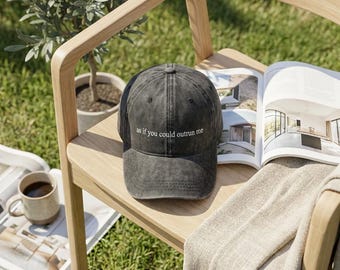 Embroidered Twilight Quote Washed Dad Cap, As If You Could Outrun Me Hat, Edward Cullen Vampire Merch, Bookish Movie Fan Gift, Funny Meme