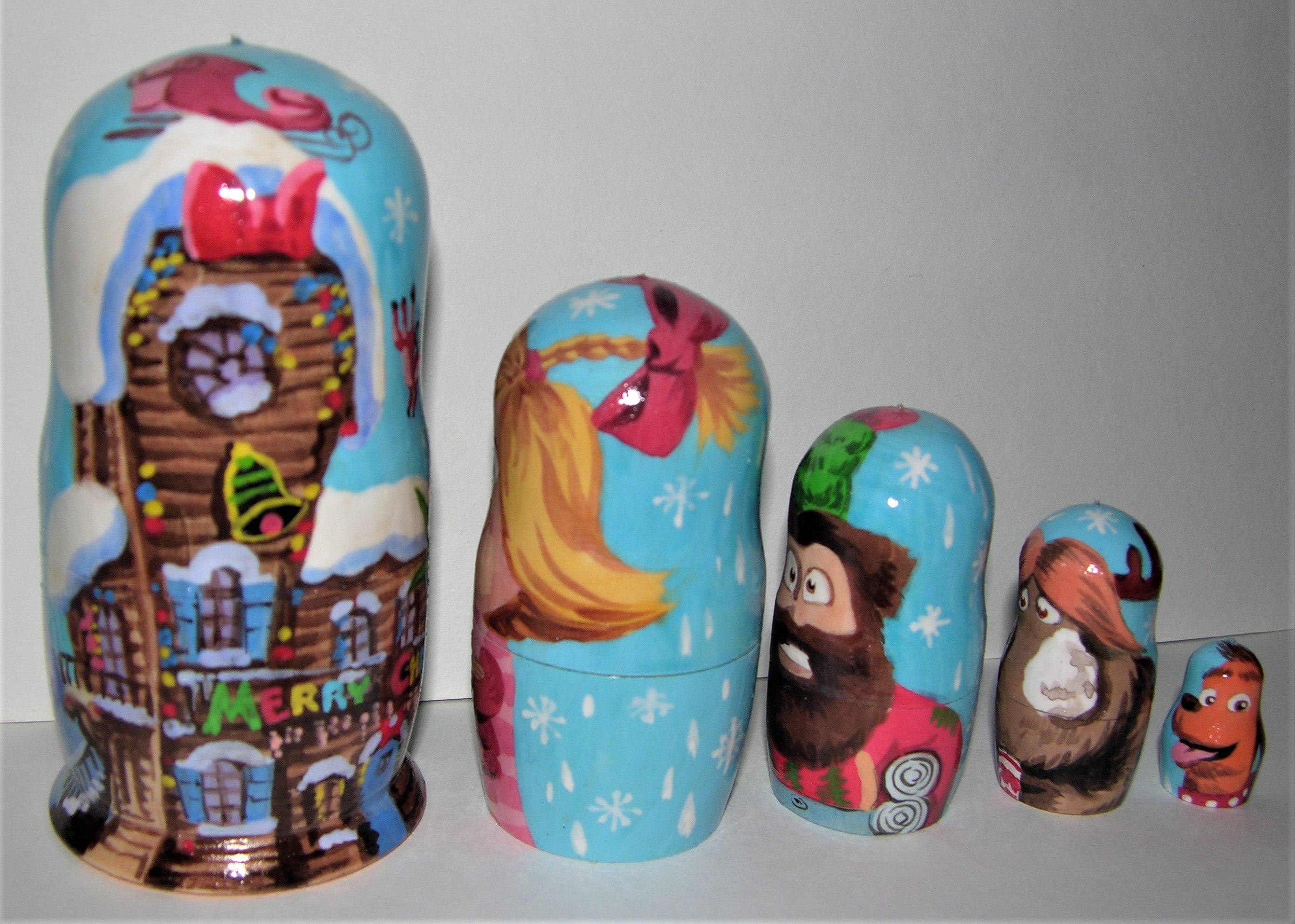 Christmas Nesting Doll Etsy