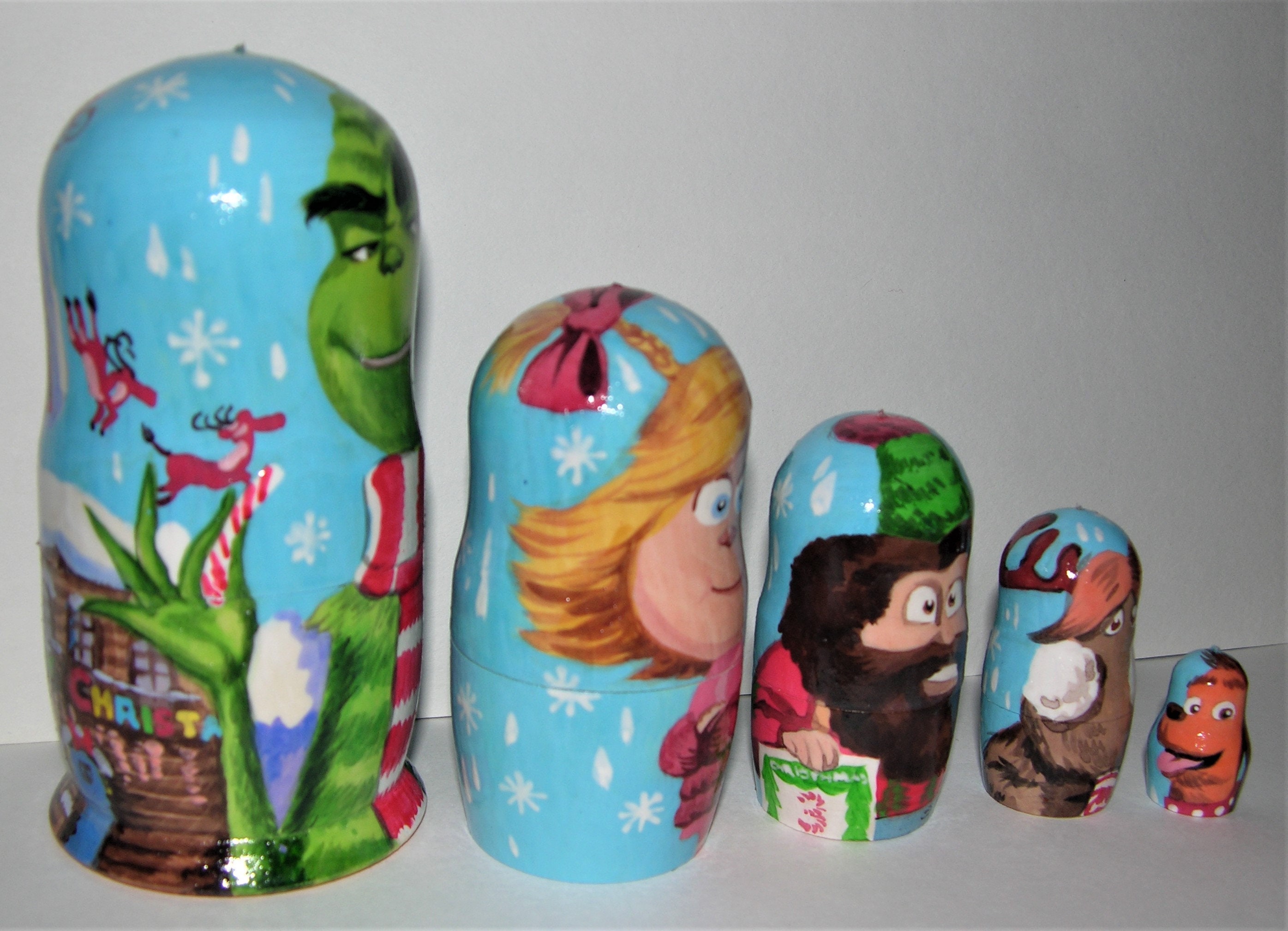Christmas Nesting Doll Etsy