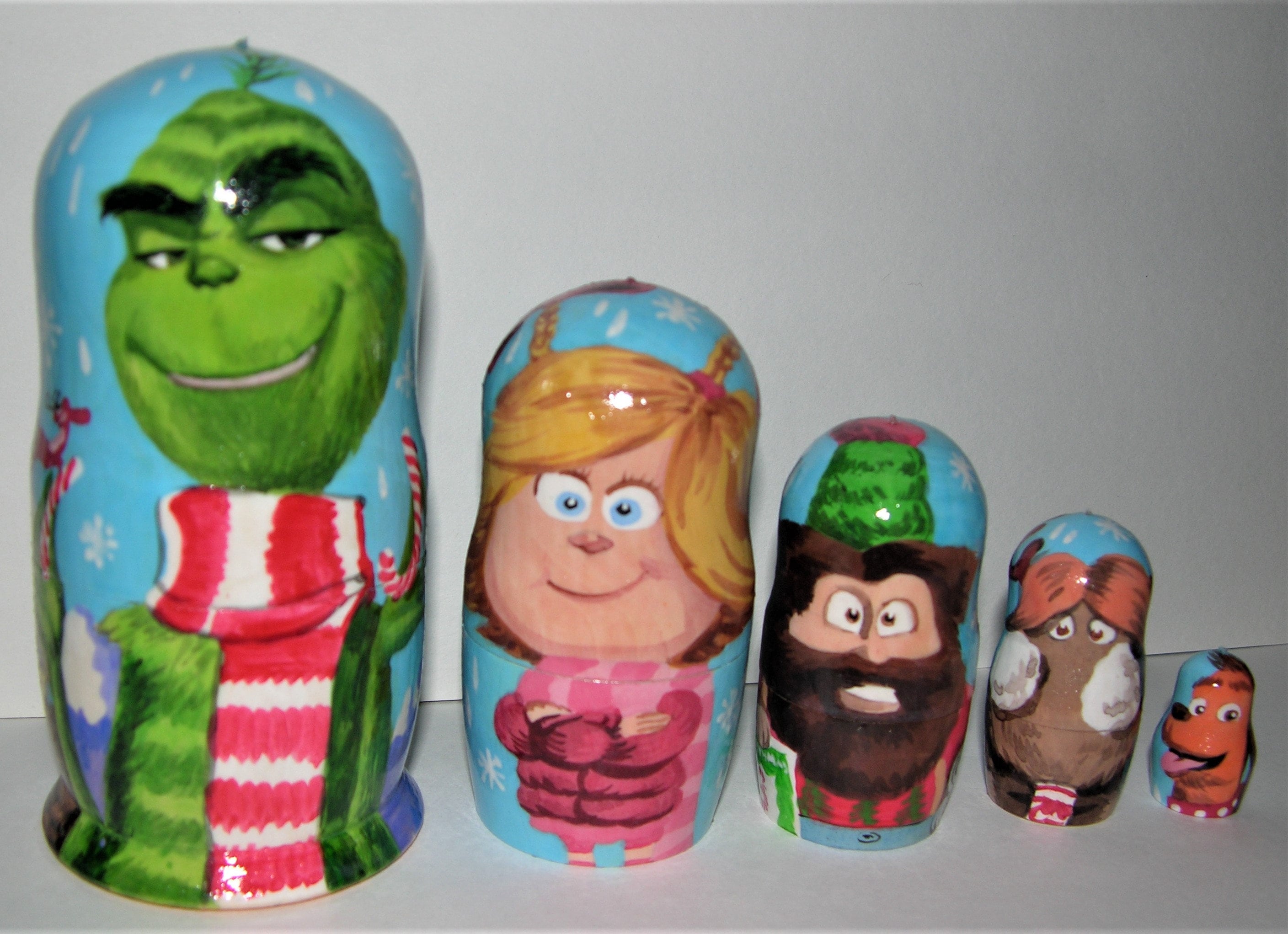 Christmas Nesting Doll Etsy
