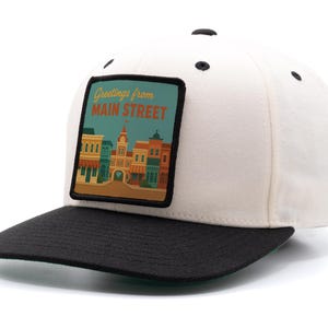 Disney Cap – Greetings from Main Street with removable Velcro patch. Personalised Gift. Birthday Gift.