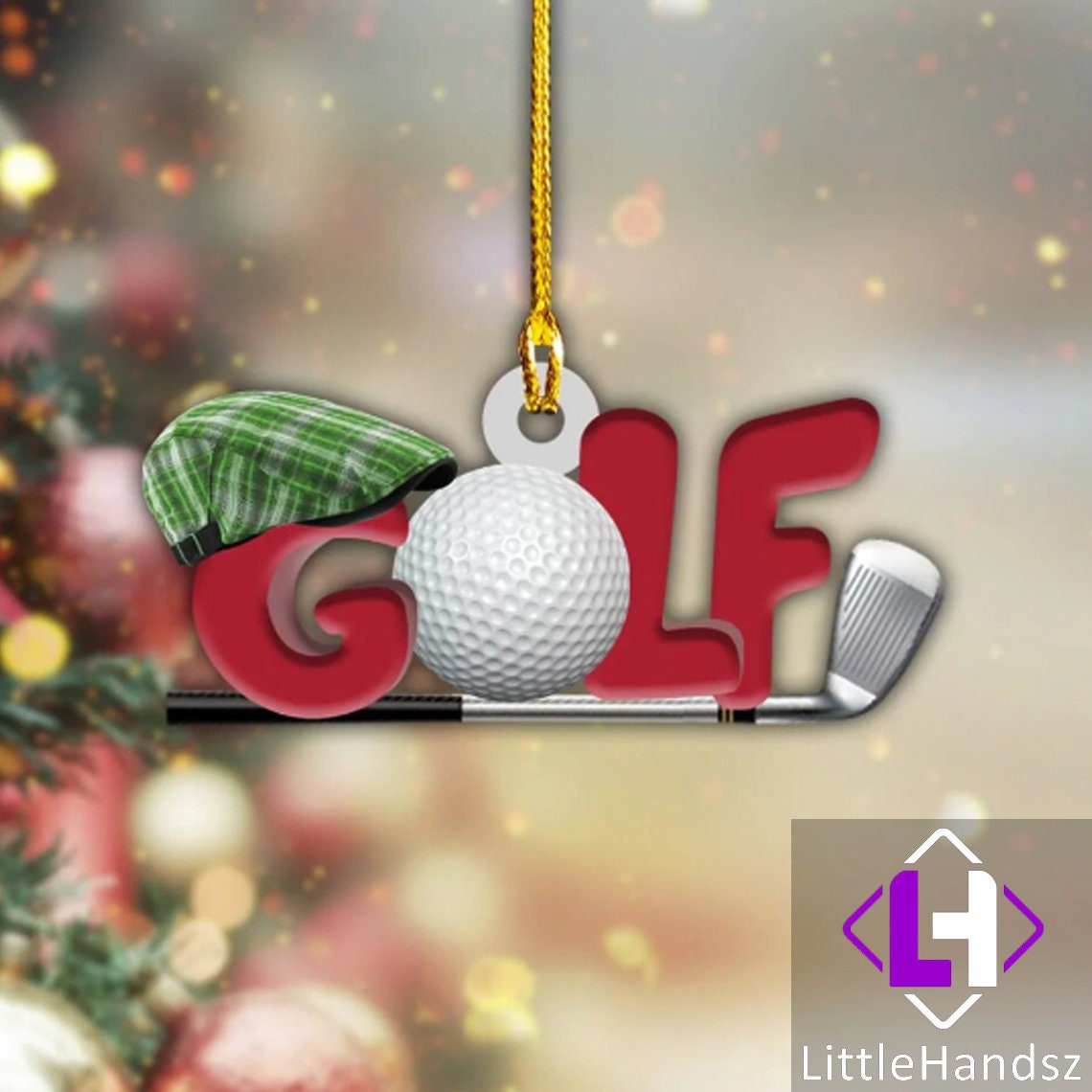 Personalized Golf Christmas Ornament Golf Christmas Ornament Etsy