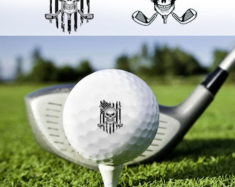 Balle de golf US Skull, Balle de golf des États-Unis, Balle d'équipe de golf, Balle de maître de golf, Balle de golf de sport, Balle de papa golfeur, Cadeau fête des pères, Cadeau pour golfeur