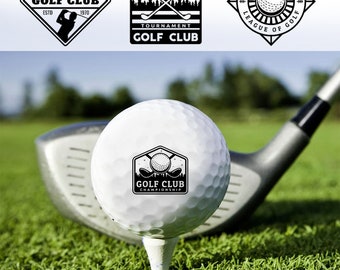 Balle de championnat de club de golf, balle de ligue de golf, balle de golf avec logo, balle emblème de club de golf, balle de sport de golf, cadeau fête des pères, cadeau pour golfeur