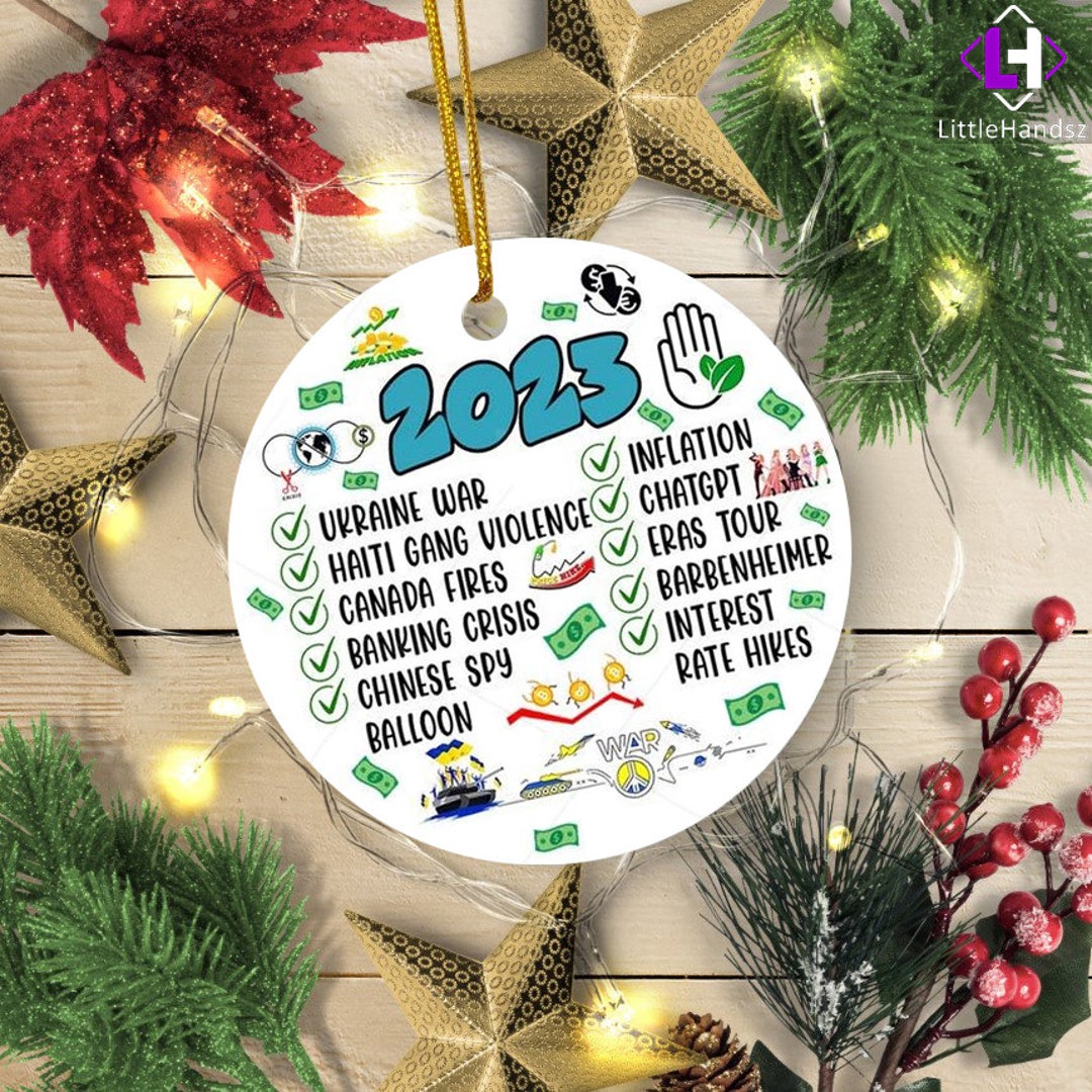 2023 Commemorative Christmas Ornament Memorable Event Round Etsy