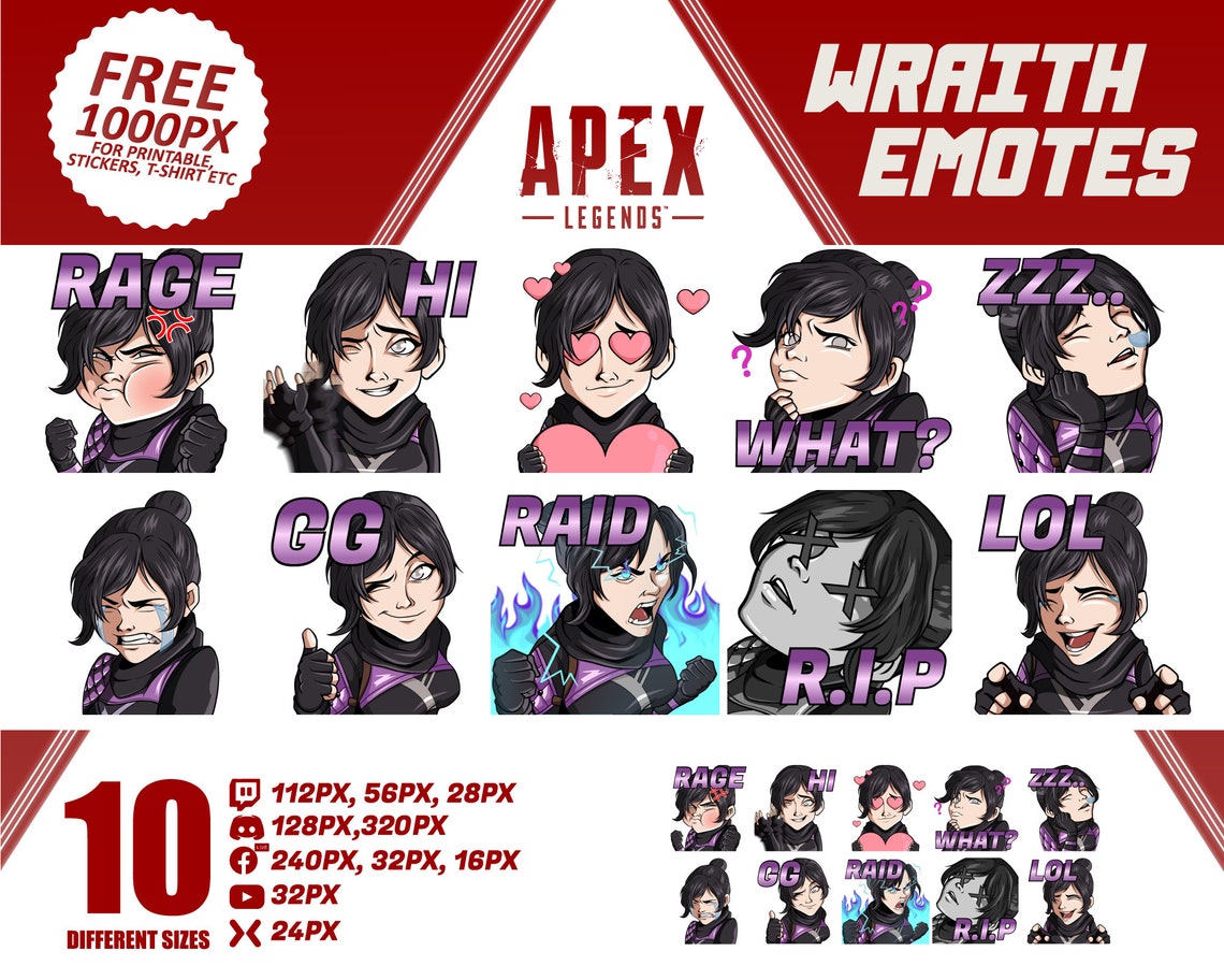 Wraith Apex Legends Emote Wraith Emote Wraith Twitch Emote Etsy