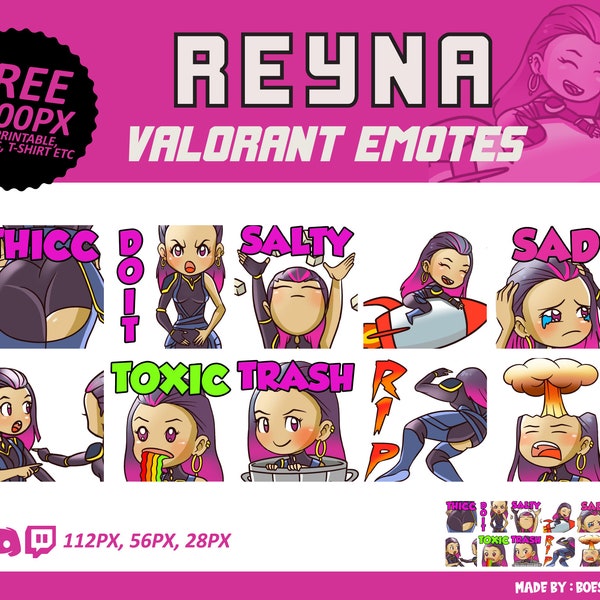 Reyna Valorant Emotes - Etsy