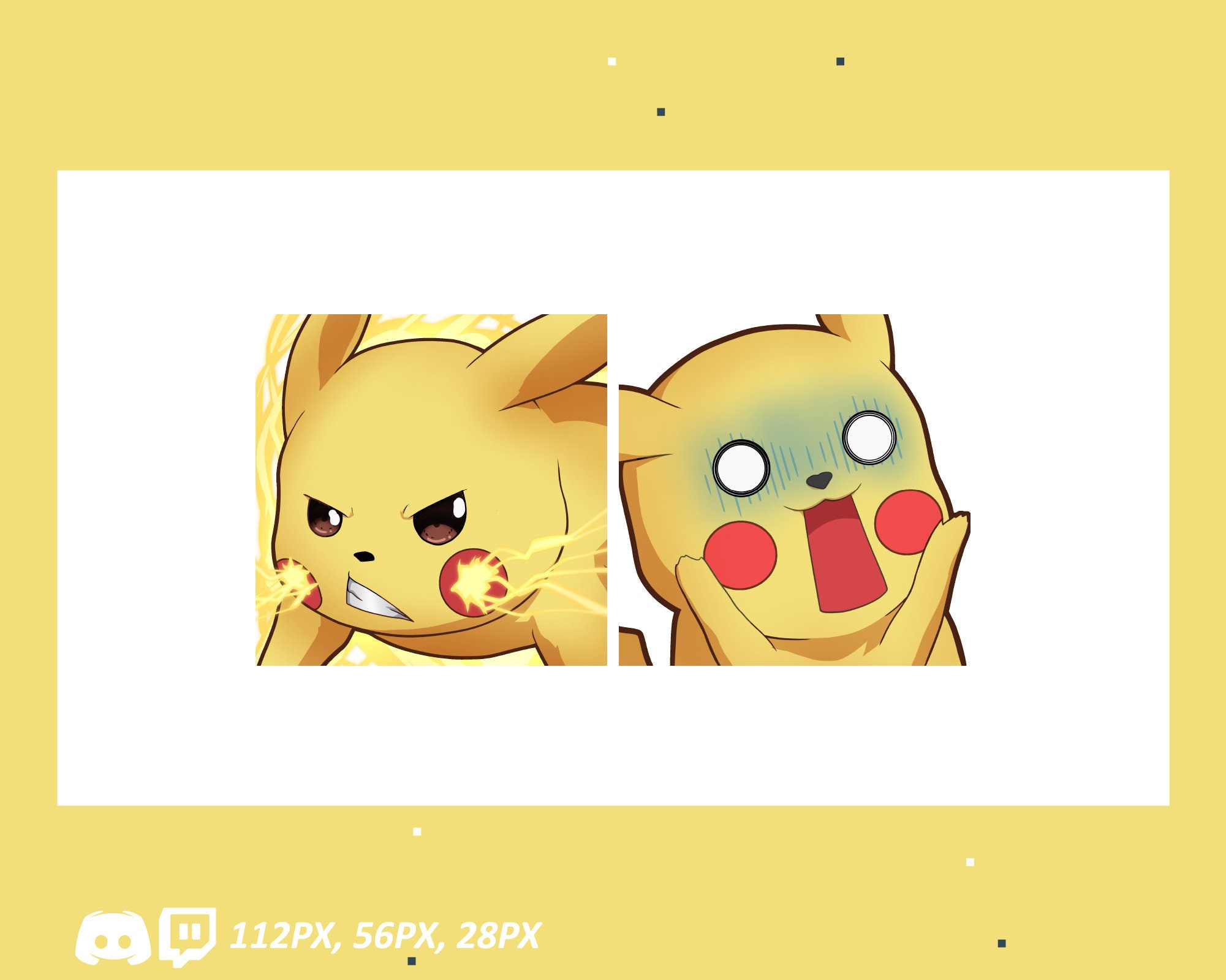 Pikachu Pokemon Emotes, Pikachu Emotes, Pokemon Emotes, Twitch Emotes ...